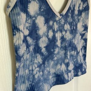 Tie-dye blue tank top
